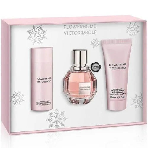 Flowerbomb Perfume Gift Set for Women Eau De Parfum and Body Creme Women’s Sets Viktor & Rolf