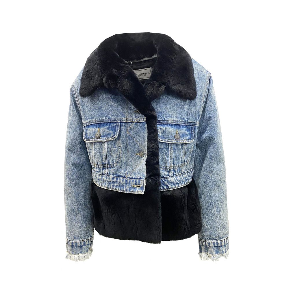 FORTE DEI MARMI COUTURE Trucker Jackets - Blue Cotton Denim Jacket
