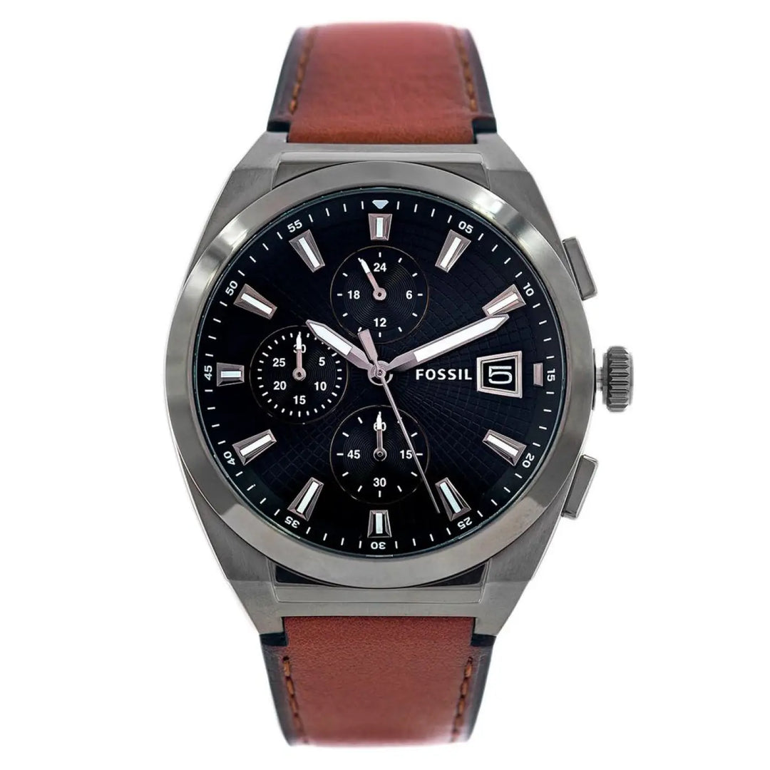 Fossil Brown Leather Dress Watch