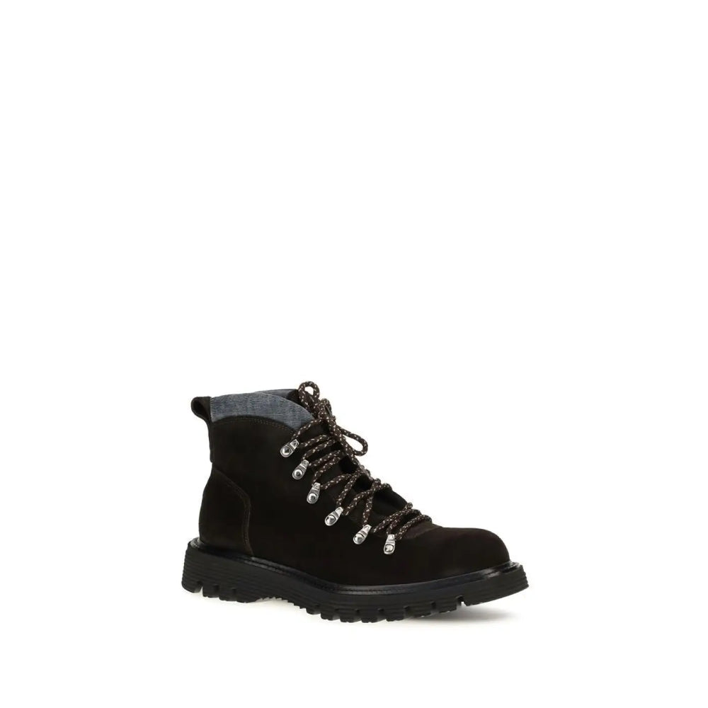 Fratelli Rossetti Brown Suede Leather Lace-up Boots
