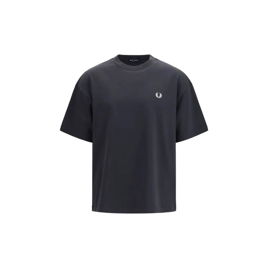 Fred Perry Black Cotton T-Shirt