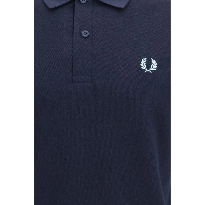 Fred Perry Blue Cotton Polo Shirt