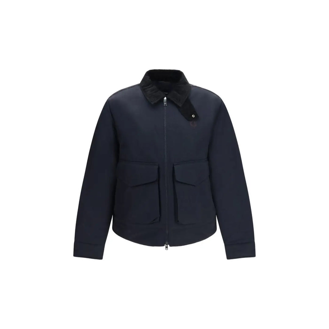 Fred Perry Blue Recycled Polyamide Full-length Jacket
