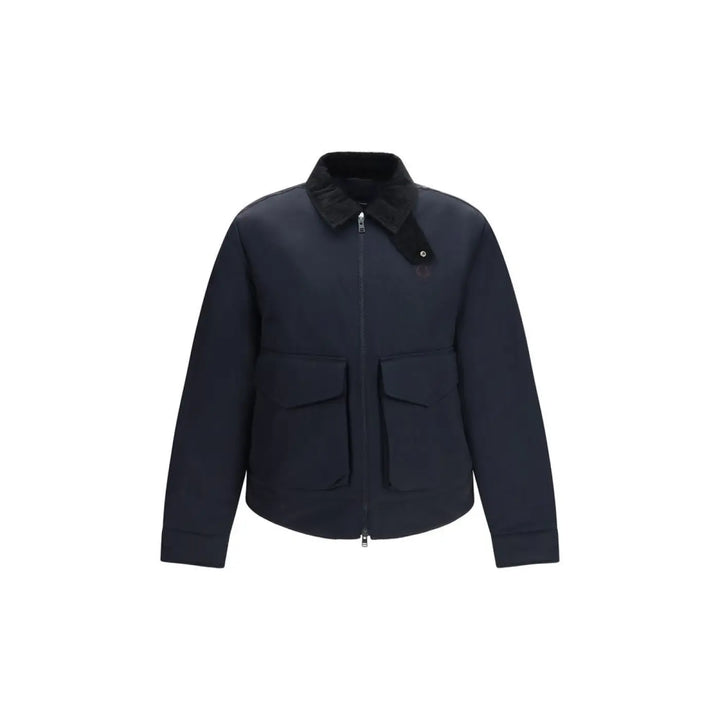 Fred Perry Blue Recycled Polyamide Full-length Jacket