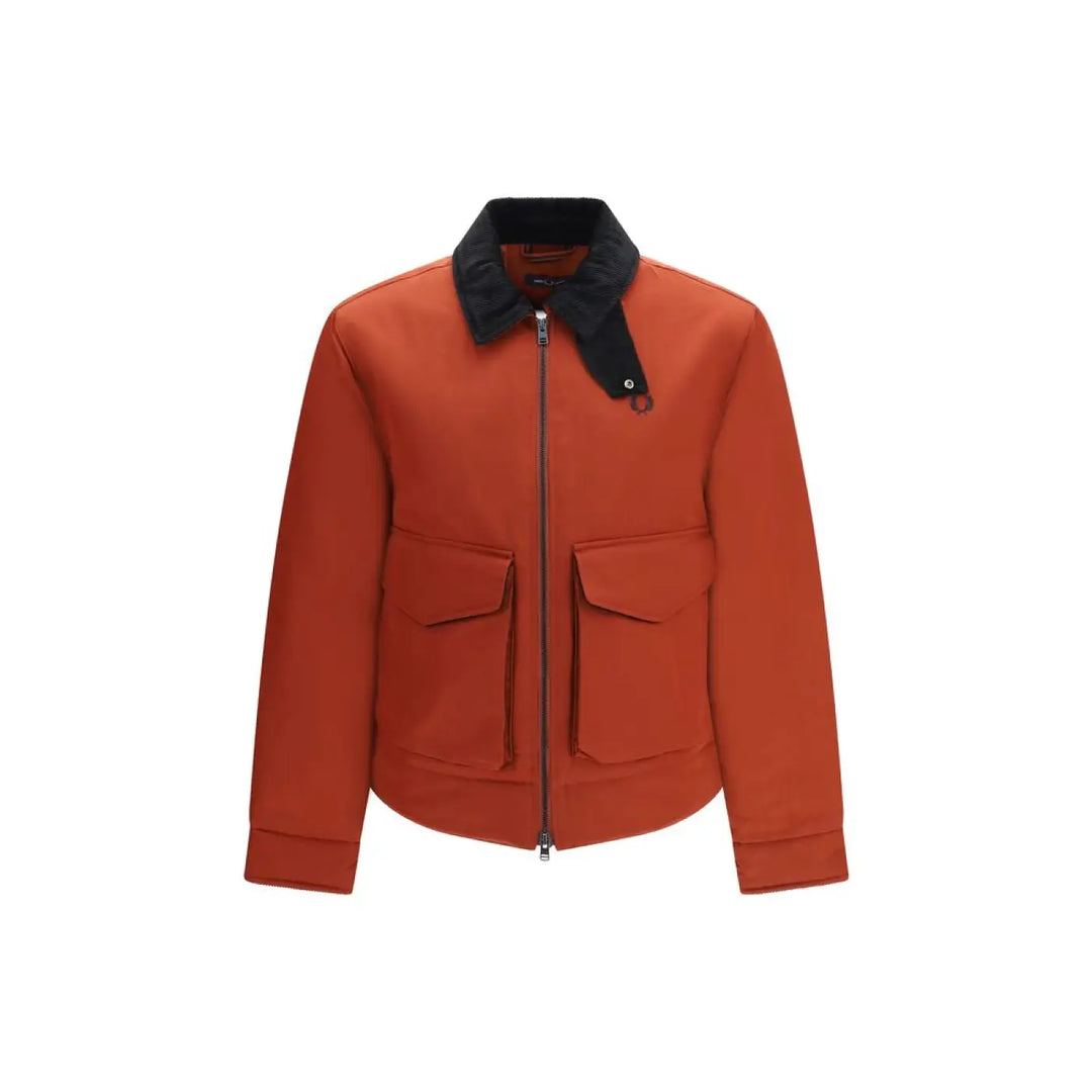 Fred Perry Red Recycled Polyamide Full-length Jacket
