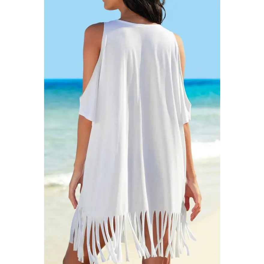 Effortless Fringe Cold Shoulder Chic & Comfy Dress Trendsi