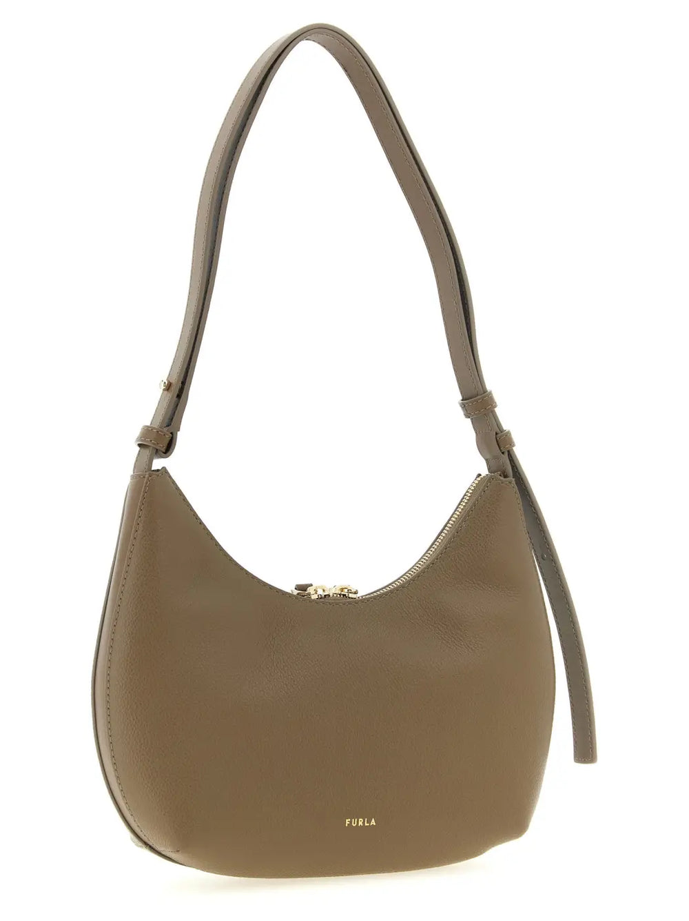 Furla Beige Calfskin Shoulder Bag