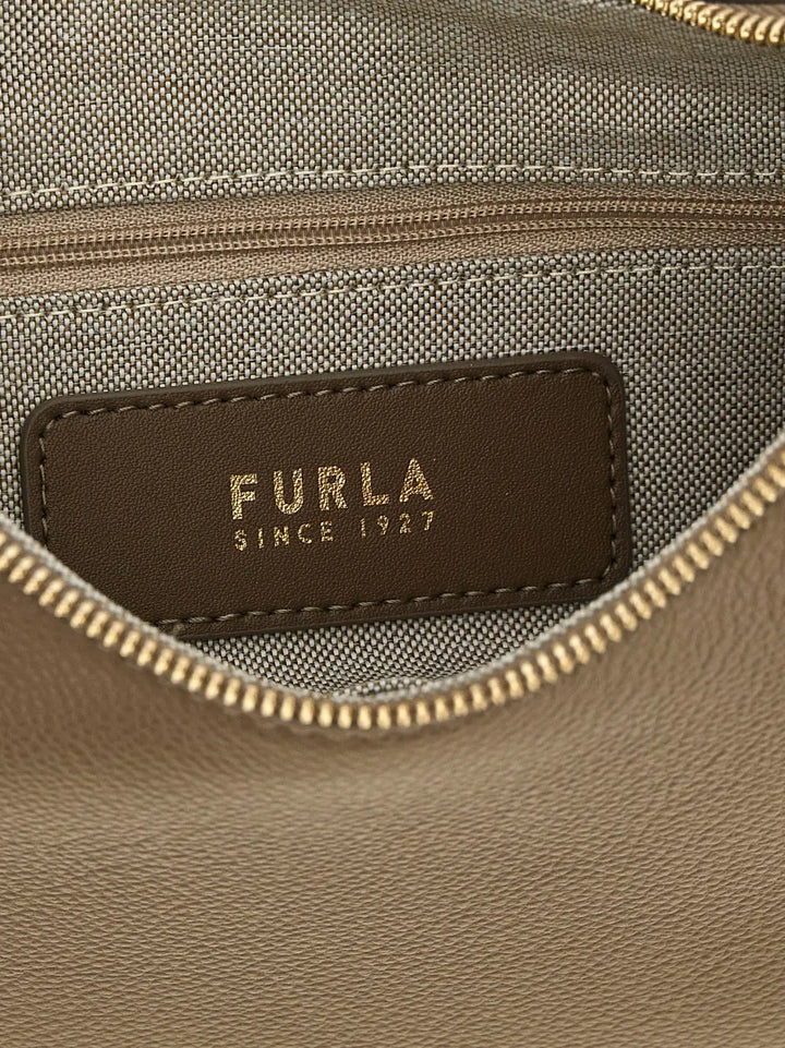 Furla Beige Calfskin Shoulder Bag