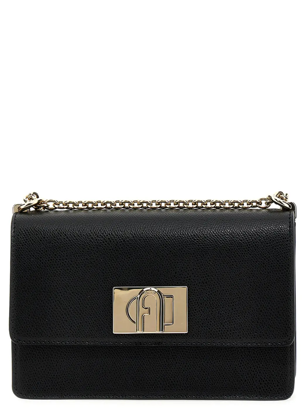 Furla Black Leather Crossbody Bag