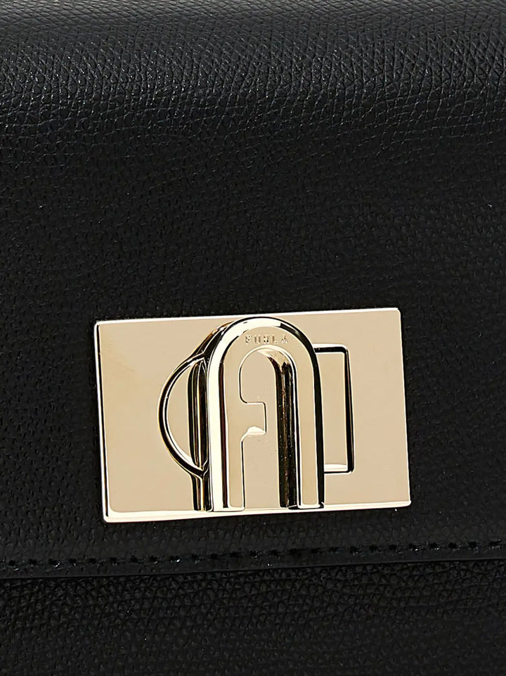 Furla Black Leather Crossbody Bag