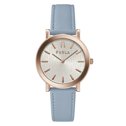 Furla Blue Leather Dress Watch