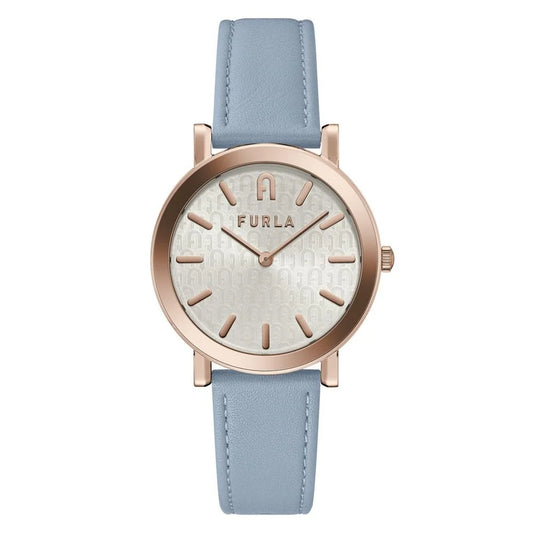 Furla Blue Leather Dress Watch