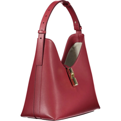 Furla Drop Handbag—An Icon of Italian Style in Rosso Pelle Leather