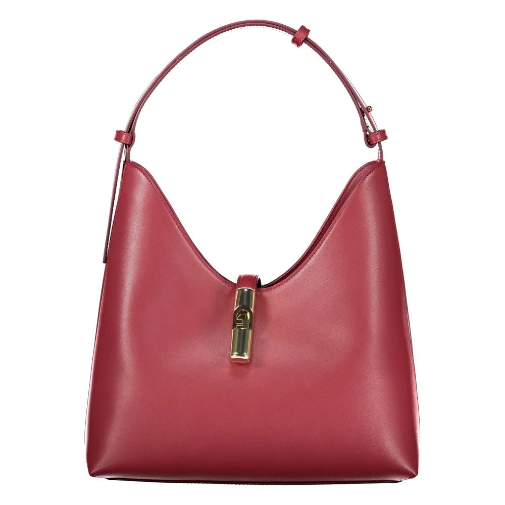 Furla Drop Handbag—An Icon of Italian Style in Rosso Pelle Leather