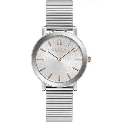 Furla Gray Stainless Steel Quartz Watch 38MM Water Resistant