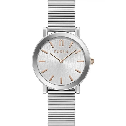Furla Gray Stainless Steel Quartz Watch 38MM Water Resistant