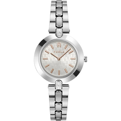 Furla Gray Stainless Steel Watch 34mm Water Resistant 5ATM