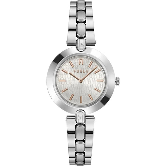 Furla Gray Stainless Steel Watch 34mm Water Resistant 5ATM