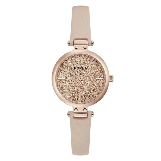 Furla Multicolor Leather Dress Watch in Pink Stainless Steel 38MM