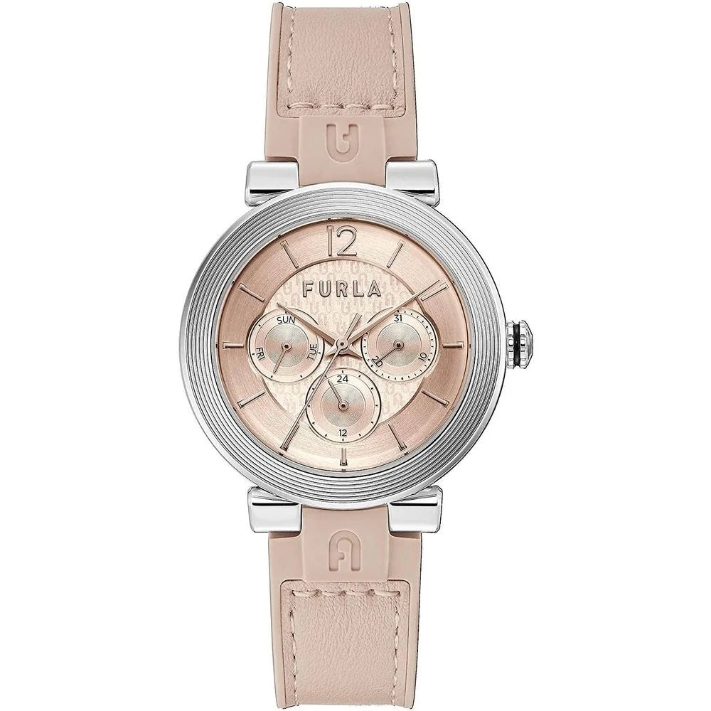 Furla Multicolor Synthetic Dress Watch with Pink Dial and Silicone Strap