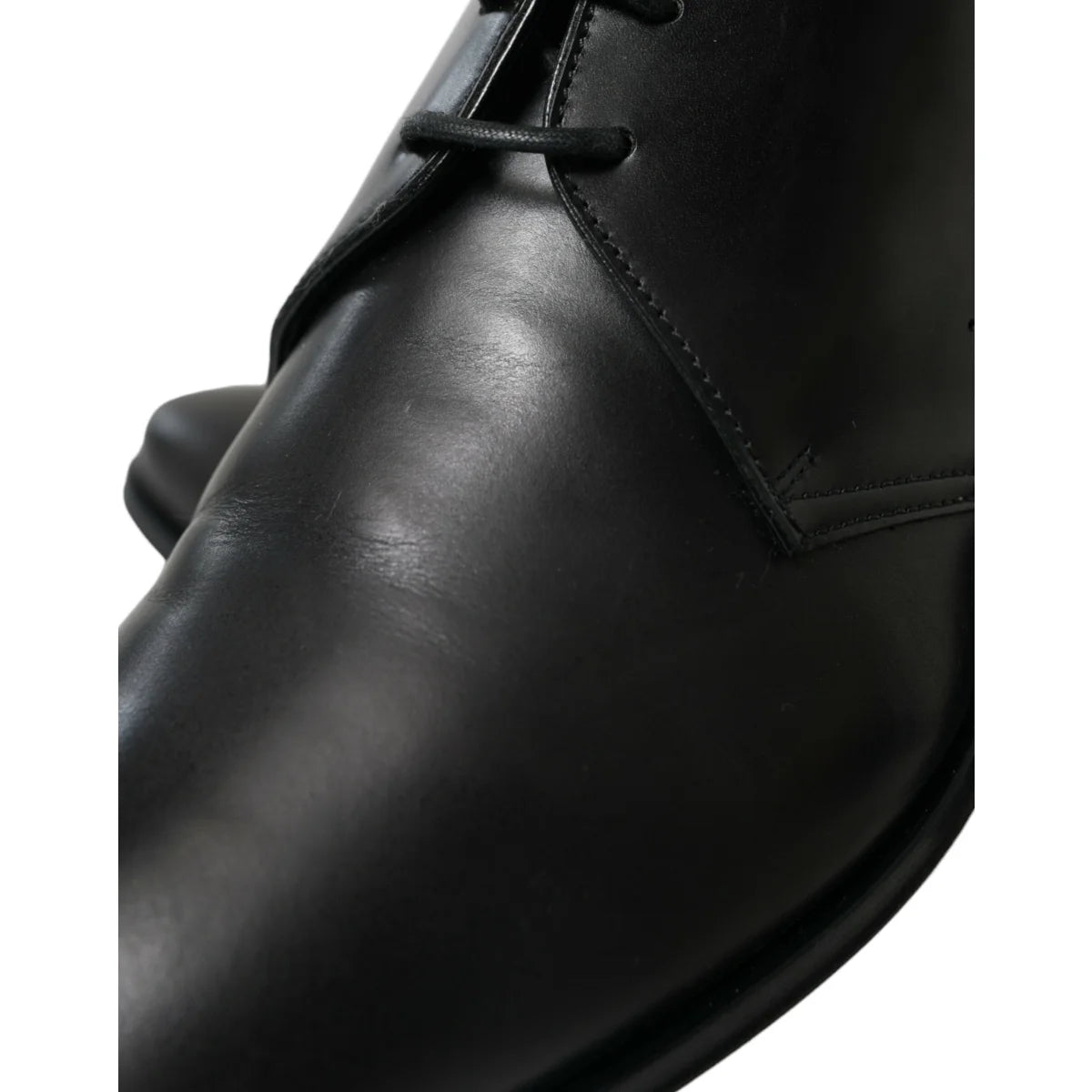 Gabbana Black Derby Italian Luxury Leather Masterpiece Dolce &
