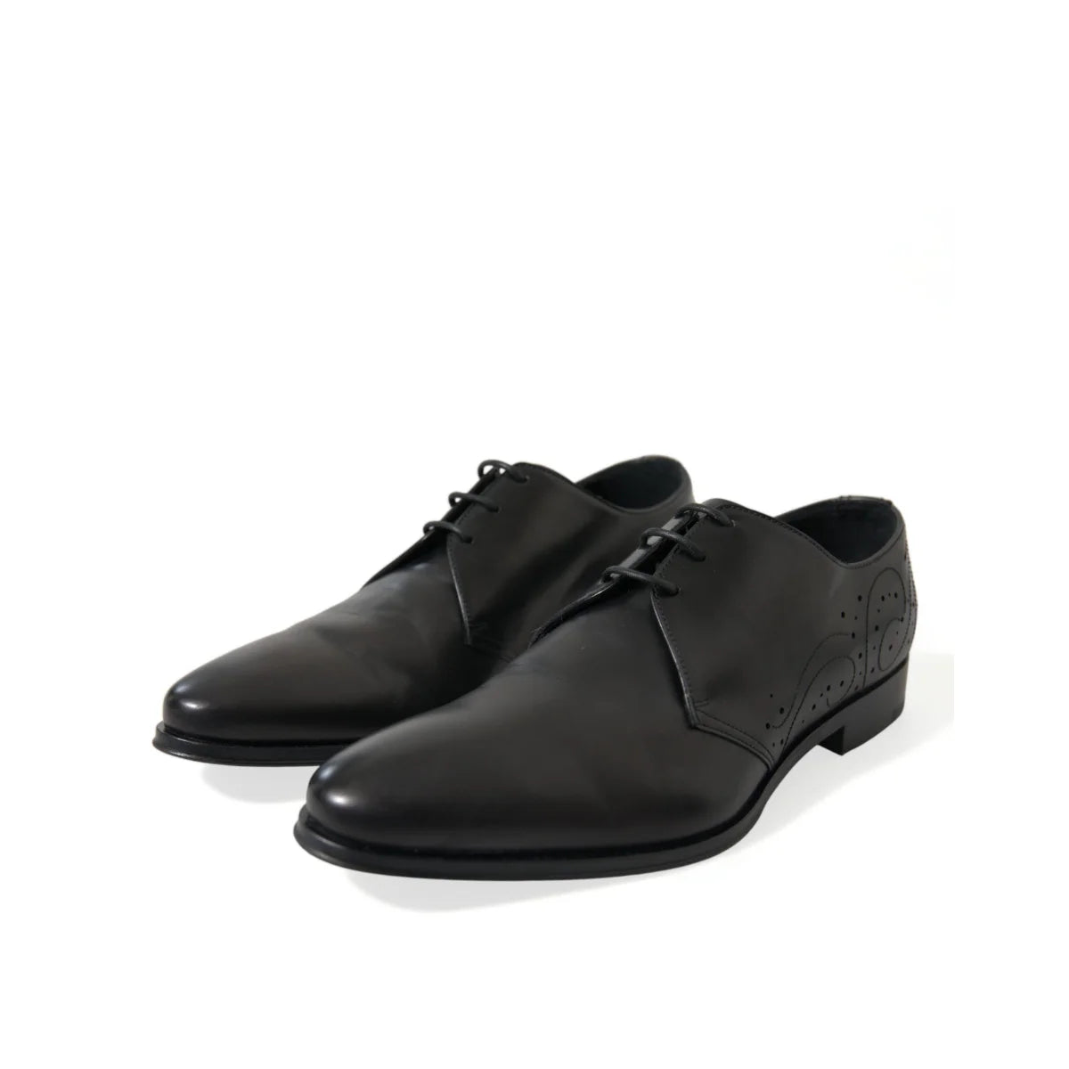 Gabbana Black Derby Italian Luxury Leather Masterpiece Dolce &
