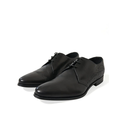 Gabbana Black Derby Italian Luxury Leather Masterpiece Dolce &
