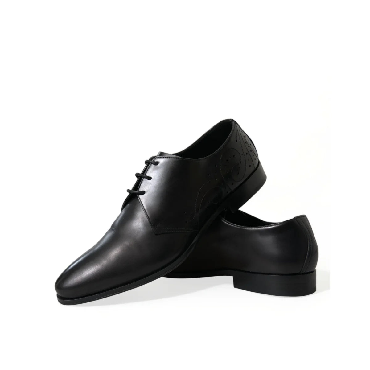 Gabbana Black Derby Italian Luxury Leather Masterpiece Dolce &