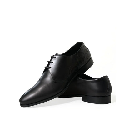 Gabbana Black Derby Italian Luxury Leather Masterpiece Dolce &