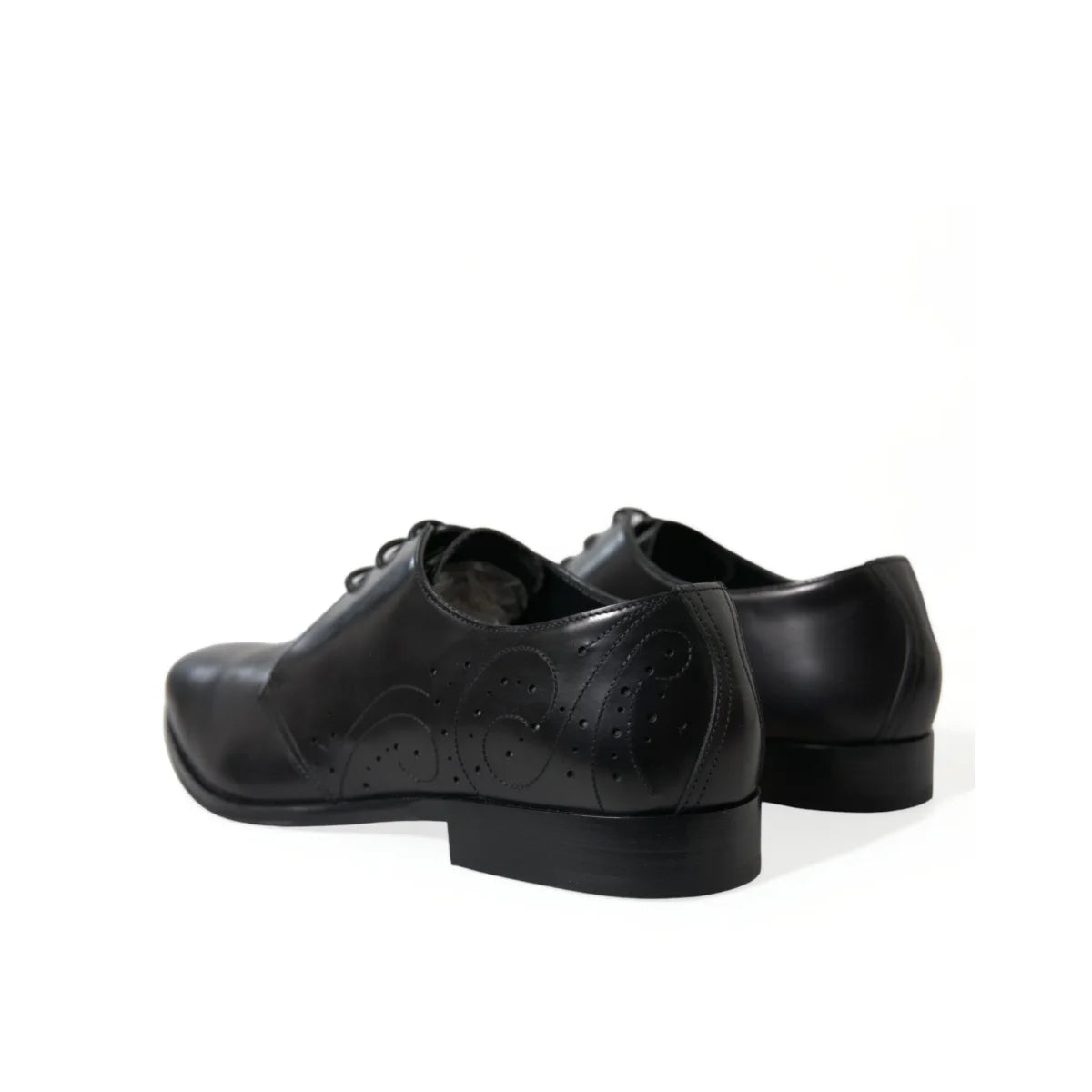 Gabbana Black Derby Italian Luxury Leather Masterpiece Dolce &