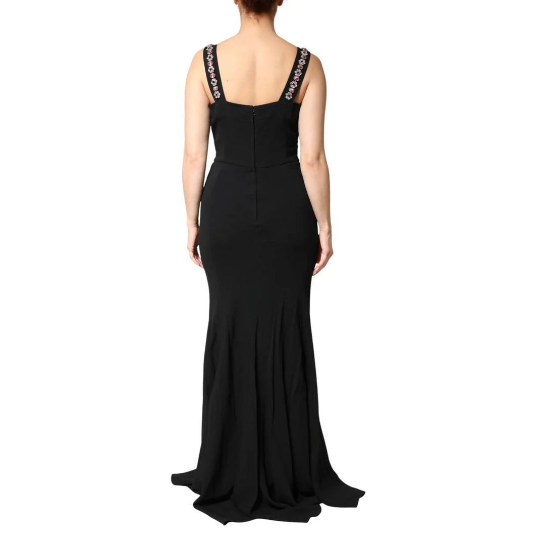 Gabbana Black Embellished Bodycon Long Gown for Ultimate Glamour Dolce &
