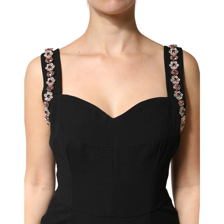 Gabbana Black Embellished Bodycon Long Gown for Ultimate Glamour Dolce &