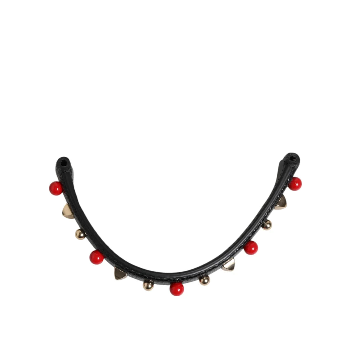 Gabbana Black Embellished Leather Shoulder Strap Handbag Accessory Dolce &