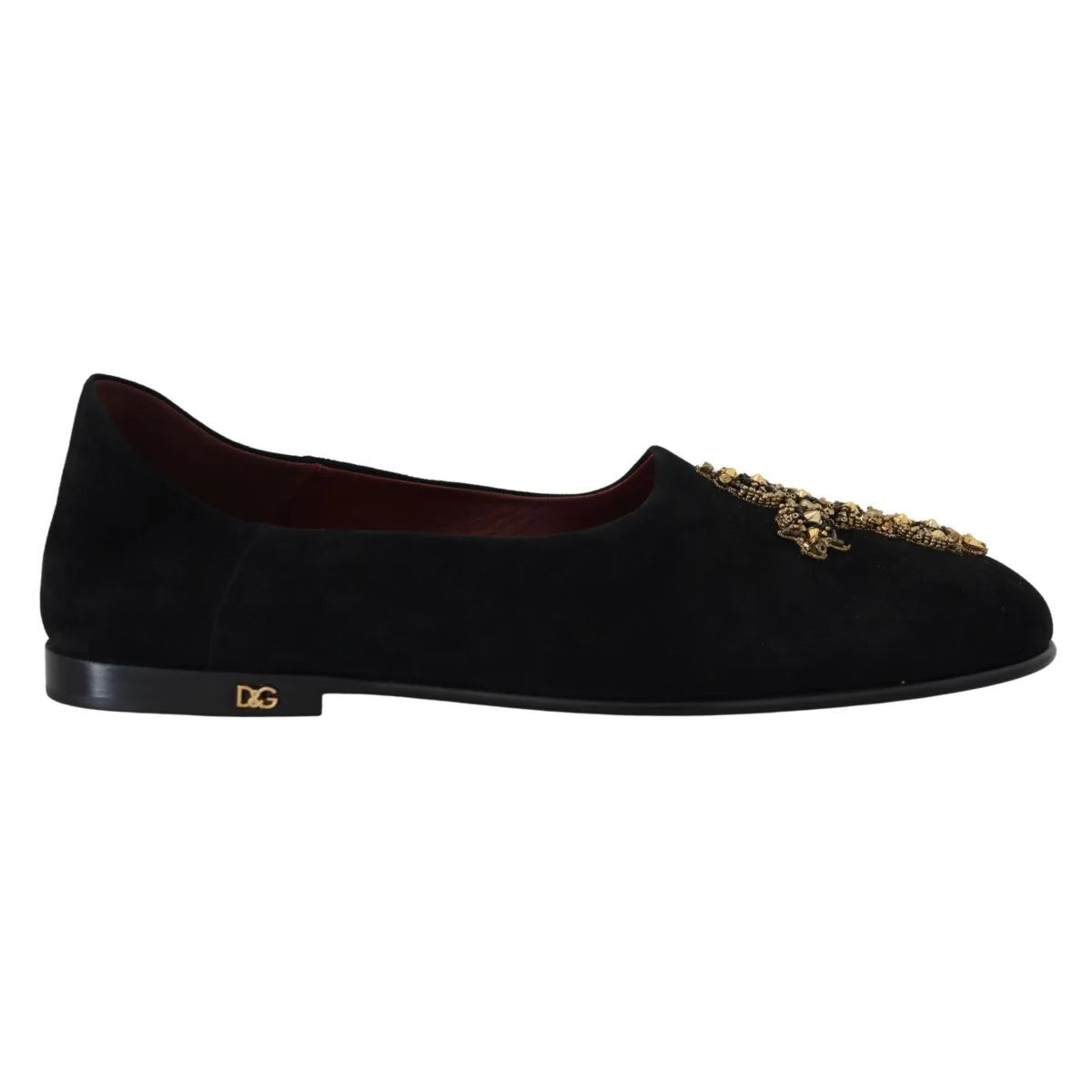 Gabbana Black Gold Loafers Shoes Radiate Seductive Dress Elegance Dolce &