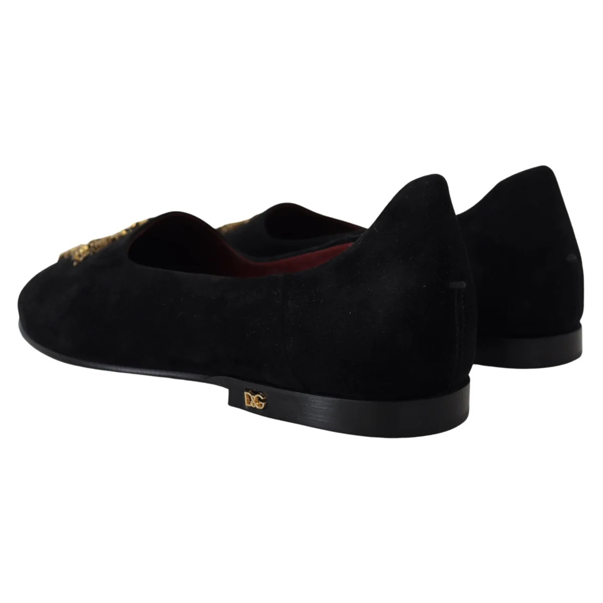 Gabbana Black Gold Loafers Shoes Radiate Seductive Dress Elegance Dolce &
