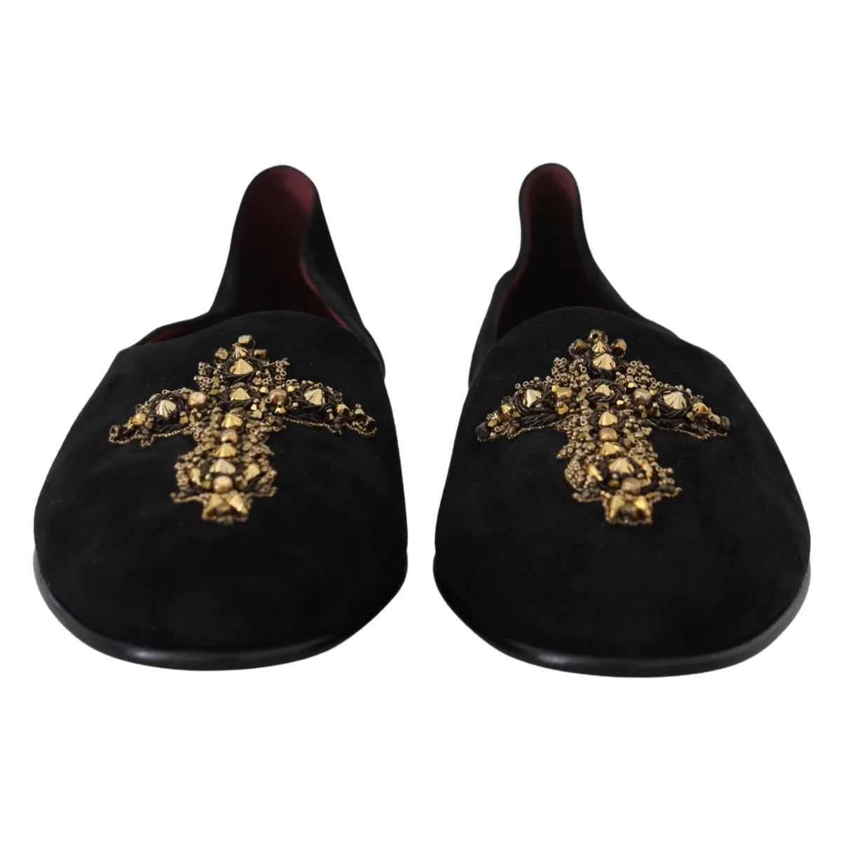 Gabbana Black Gold Loafers Shoes Radiate Seductive Dress Elegance Dolce &