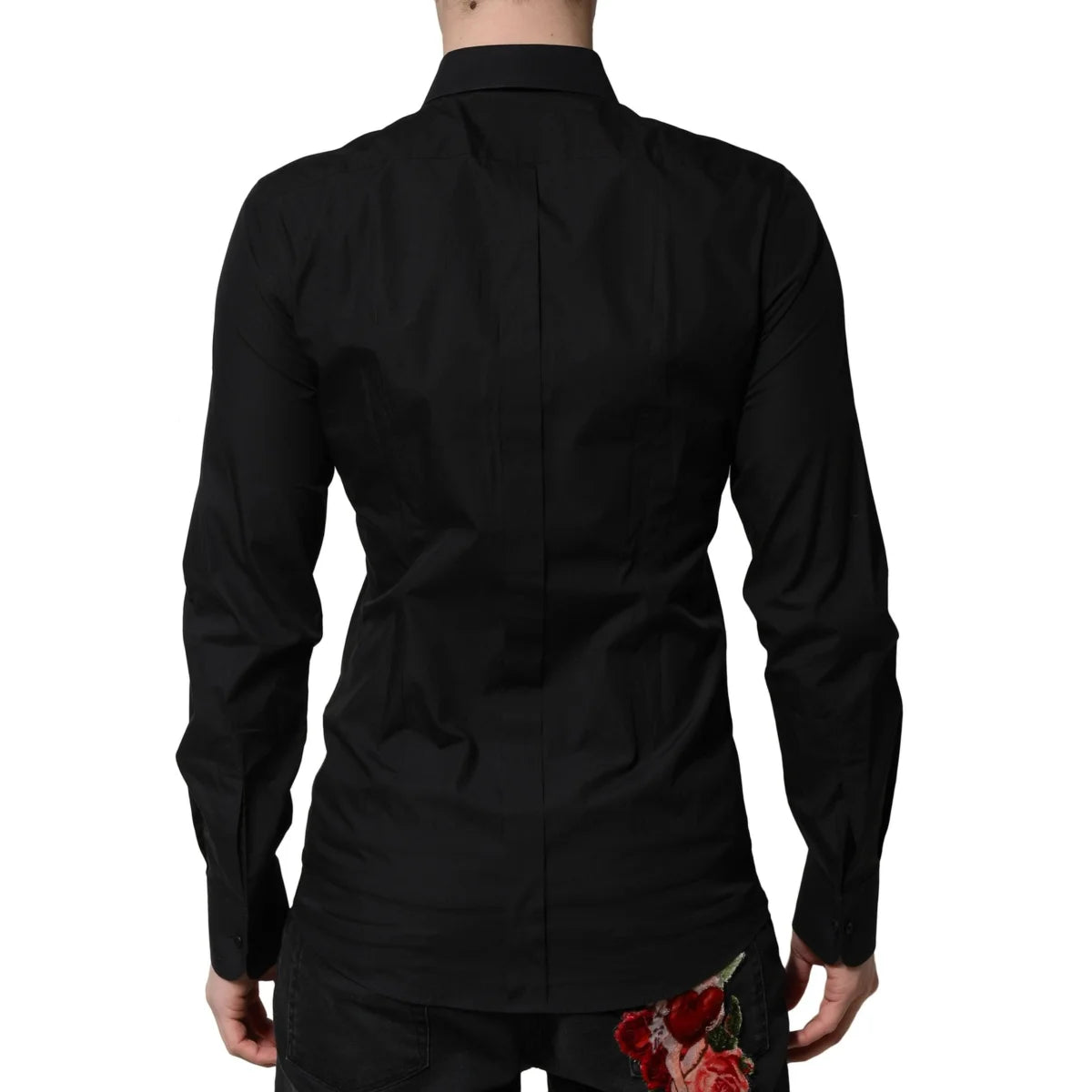 Gabbana Black Gold Long Sleeves Dress Shirt for Timeless Elegance Dolce &