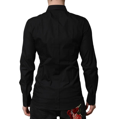 Gabbana Black Gold Long Sleeves Dress Shirt for Timeless Elegance Dolce &