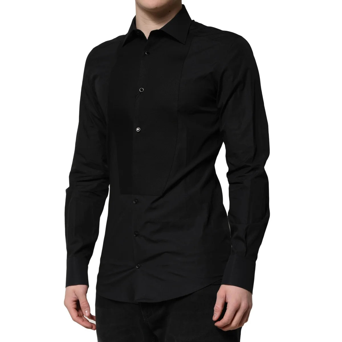Gabbana Black Gold Long Sleeves Dress Shirt for Timeless Elegance Dolce &