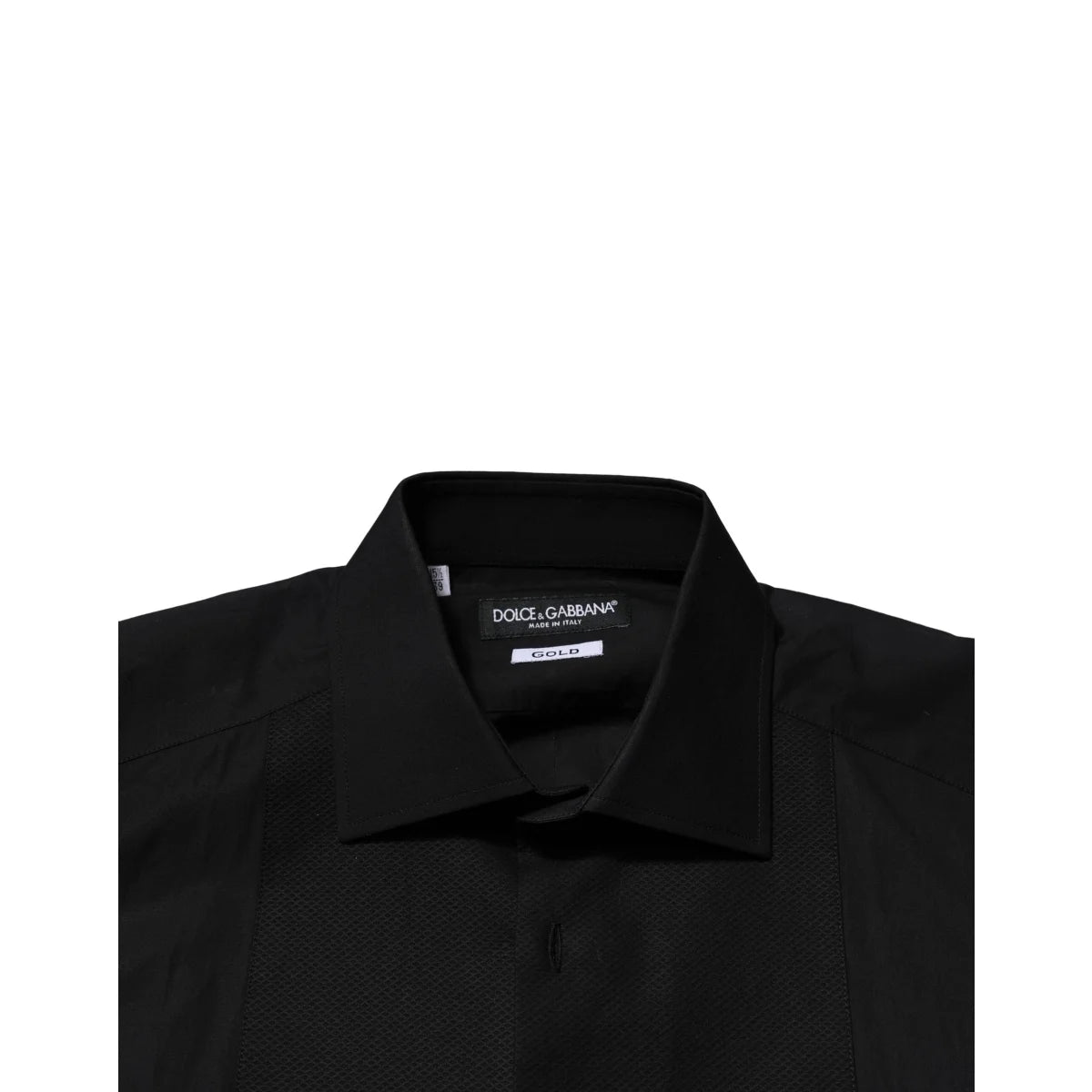Gabbana Black Gold Long Sleeves Dress Shirt for Timeless Elegance Dolce &