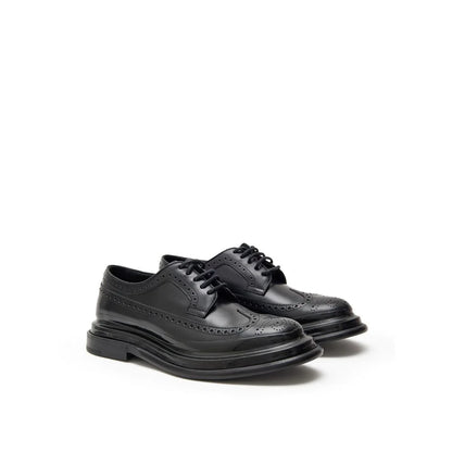 Gabbana Black Lace-Up Loafer with Maxi Sole and English Stitching Dolce &