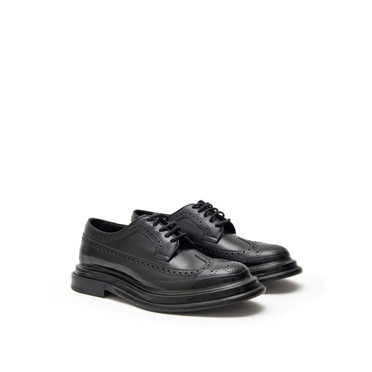 Gabbana Black Lace-Up Loafer with Maxi Sole and English Stitching Dolce &