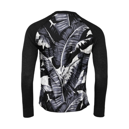 Gabbana Black Printed Knitted Pullover Sweater with Palm Leaf Back Dolce &