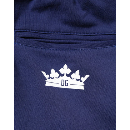 Gabbana Blue Cotton Jogger Trousers for Effortless Modern Style Dolce &