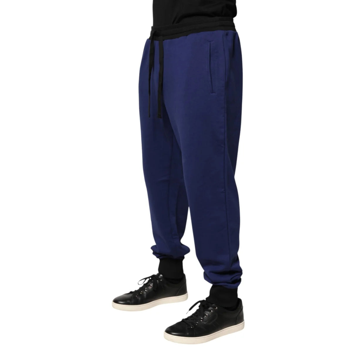 Gabbana Blue Cotton Jogger Trousers for Effortless Modern Style Dolce &