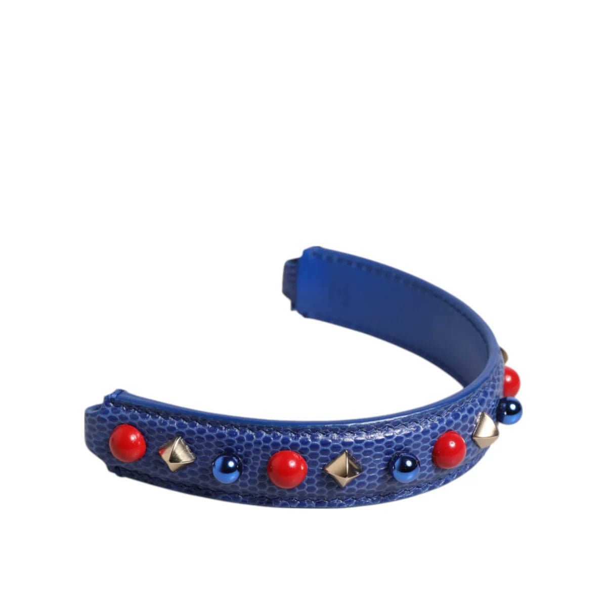 Gabbana Blue Embellished Leather Shoulder Strap Handbag Accessory Dolce &