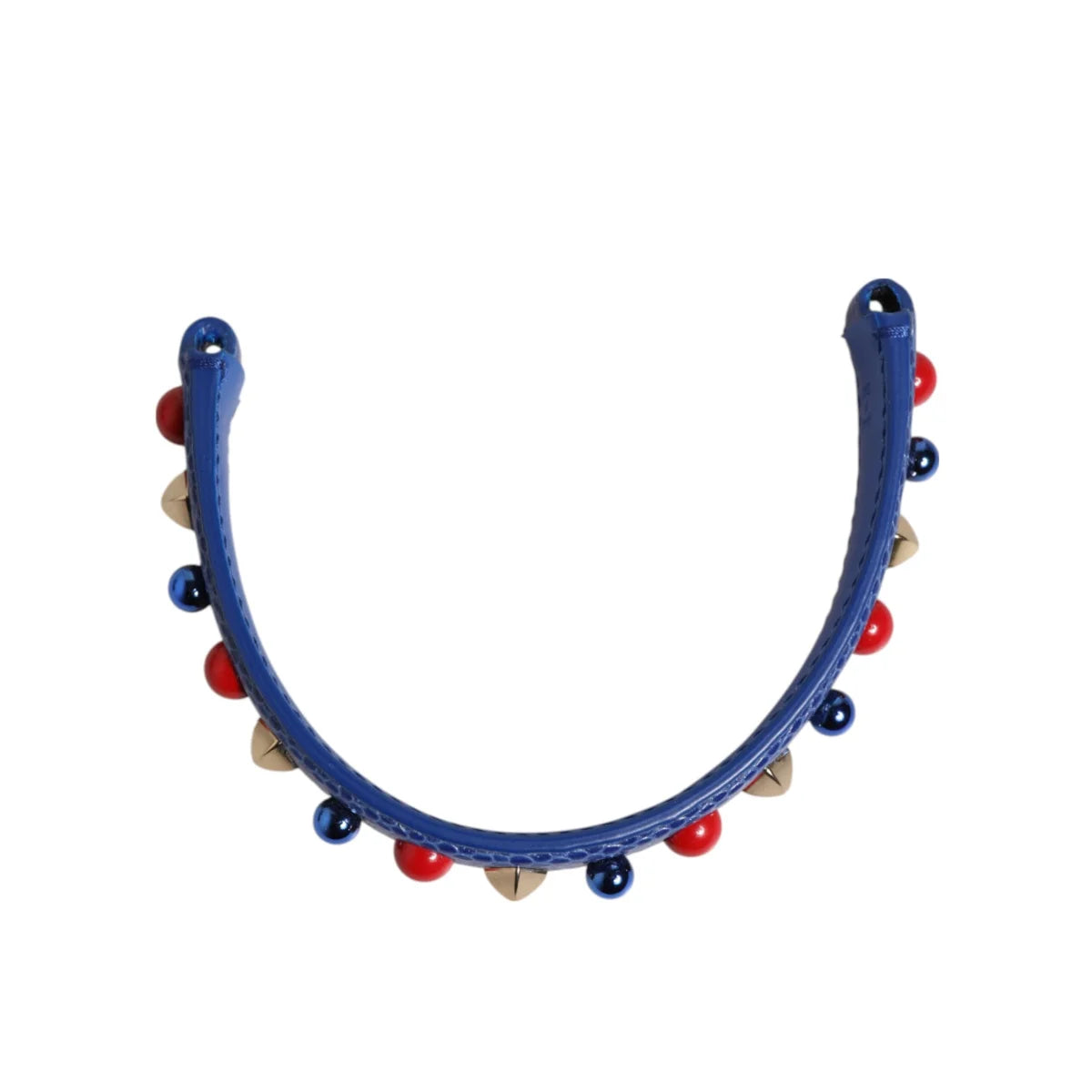 Gabbana Blue Embellished Leather Shoulder Strap Handbag Accessory Dolce &