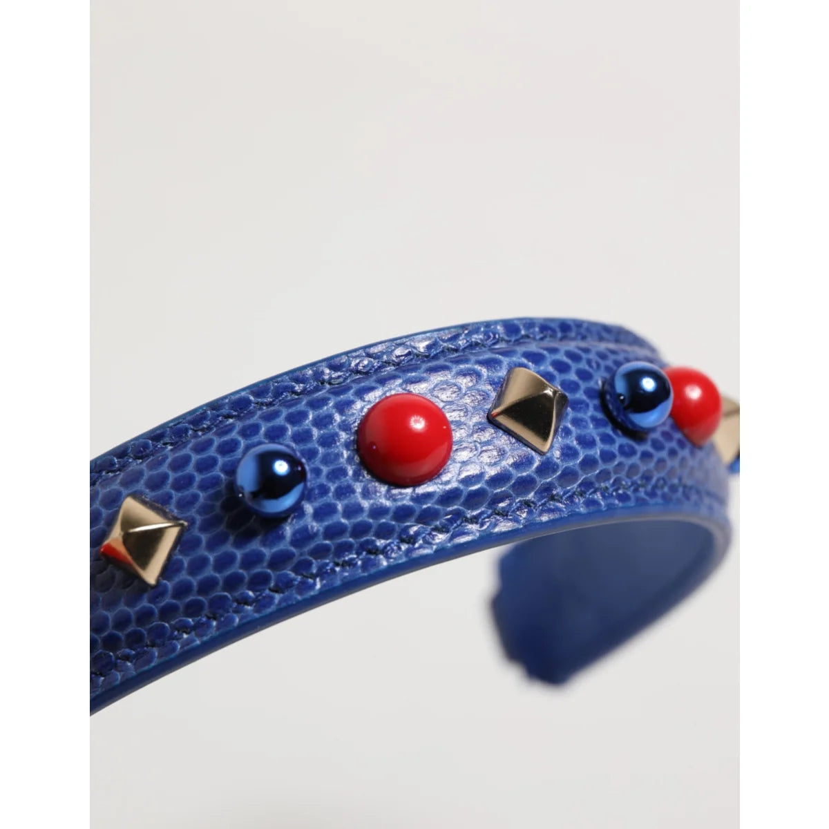 Gabbana Blue Embellished Leather Shoulder Strap Handbag Accessory Dolce &