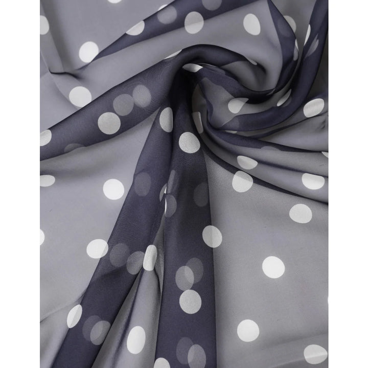 Gabbana Blue Polka Neck Wrap Lightweight Scarf 205cm x 132cm Dolce &