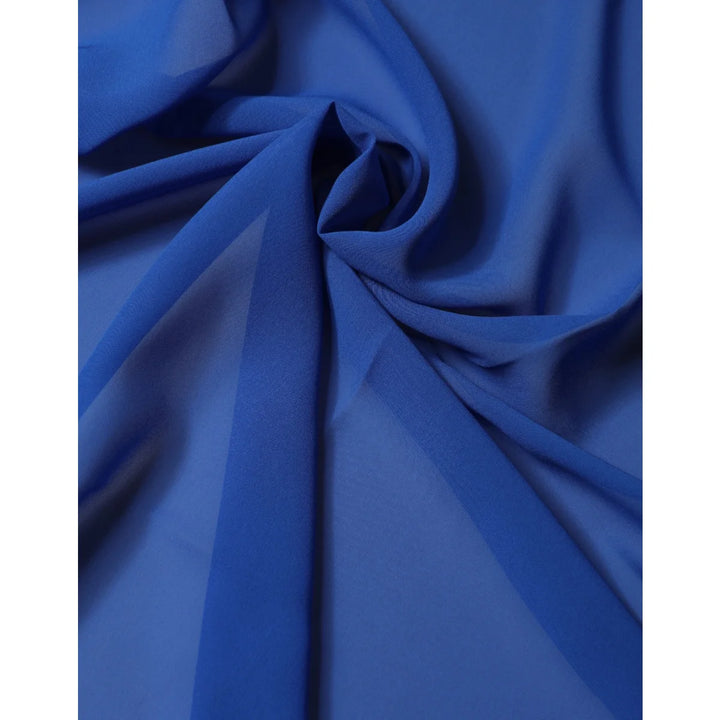 Gabbana Blue Silk Neck Wrap Lightweight Summer Stole for Men Dolce &